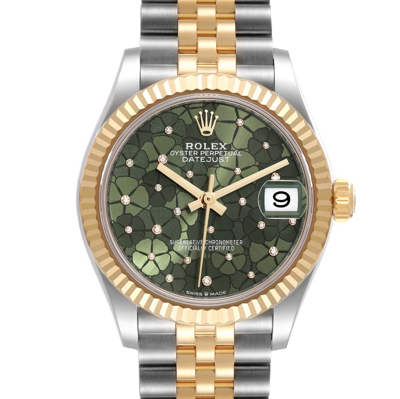 Shop Rolex Datejust Midsize Steel Yellow Gold Diamond Dial Ladies Watch 278273 Unworn In Not Applicable