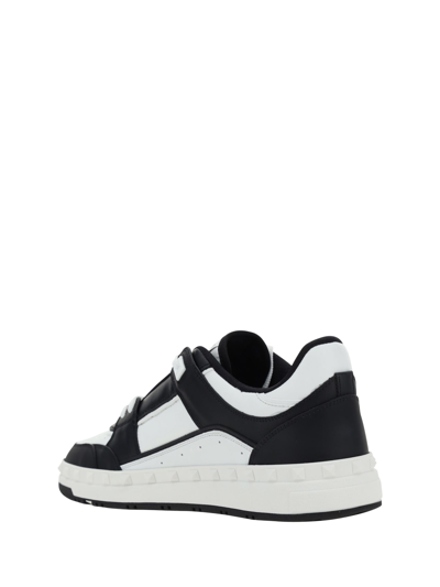 Shop Valentino Garavani Freedots Sneakers In Nero-bianco/bianco-nero/bianco-nero