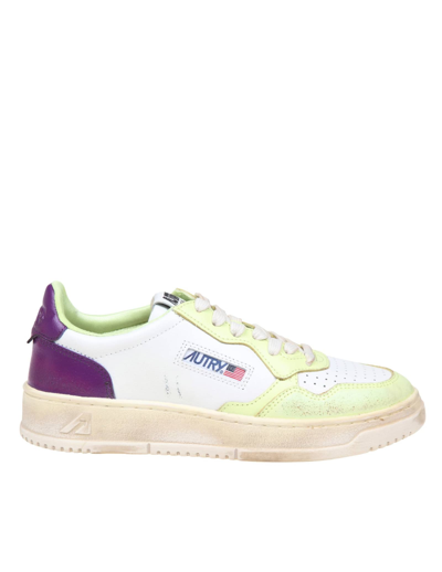 Shop Autry Sneakers In Super Vintage Leather In Multicolor