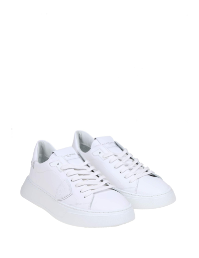 Shop Philippe Model Temple Sneakers In White Leather