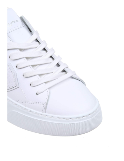 Shop Philippe Model Temple Sneakers In White Leather