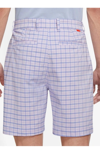 Shop Nike Dri-fit Uv Plaid Chino Golf Shorts In Light Thistle/ Barely Grape
