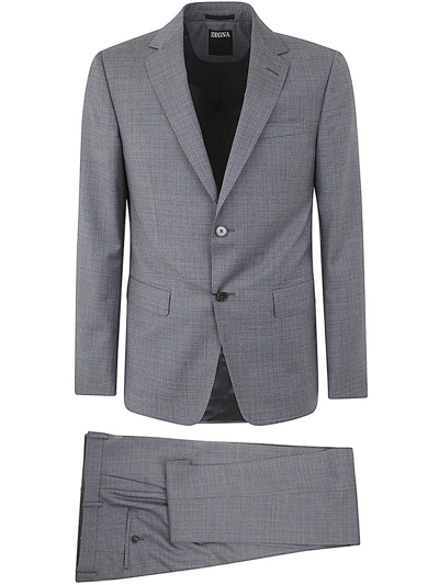 Shop Z Zegna Single Breasted Two In Grey