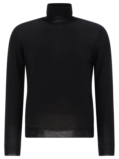 Shop Tagliatore Mike Turtleneck Sweater In Black