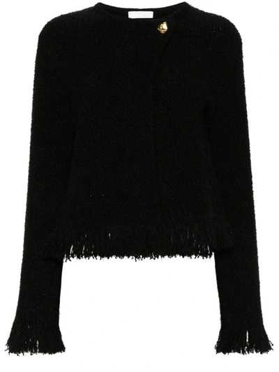 Shop Chloé Wool And Silk Blend Jacket In Black