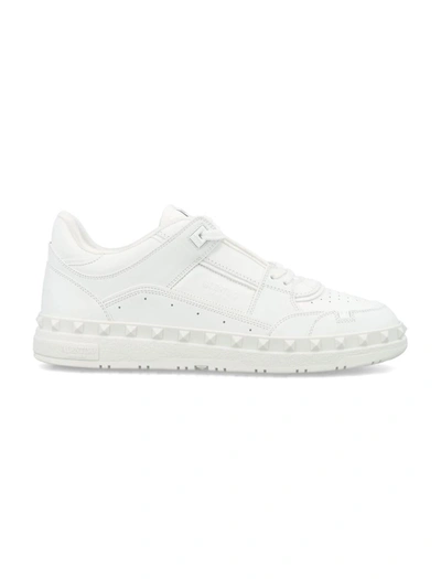 Shop Valentino Garavani Freedots Sneaker In White