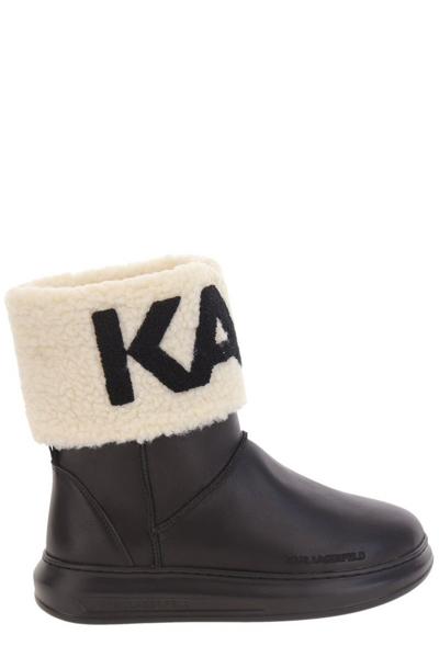 Shop Karl Lagerfeld Logo Detailed Ankle Boots In Multi