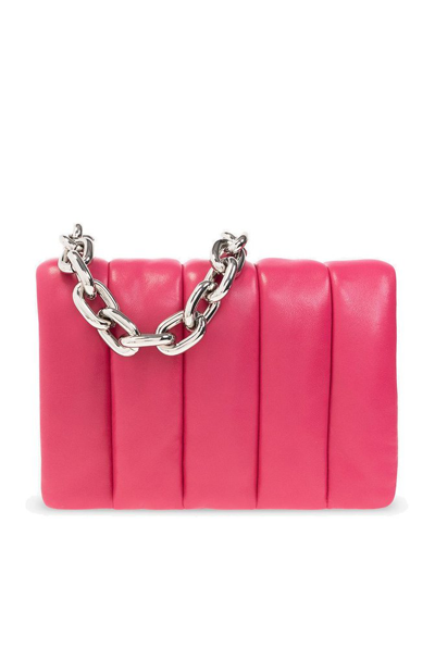 Shop Stand Studio Hera Quilted Shoulder Bag In Pink