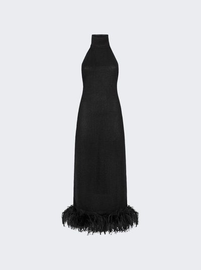 Shop Osã©ree Lumière Turtleneck Dress In Black