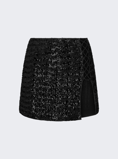 Shop Osã©ree Lacã¨ Mini Skirt In Black