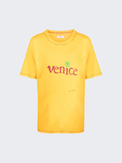 Shop Erl Venice Tee In Yellow