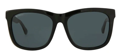 Shop Gucci Gg0057skn 006 Square Sunglasses In Grey