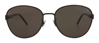 Shop Saint Laurent Slm91 001 Cat Eye Sunglasses In Grey