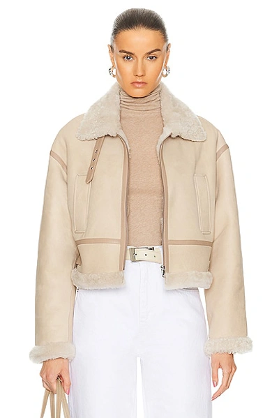 Shop Nour Hammour Marco Jacket In Cream & Ivory