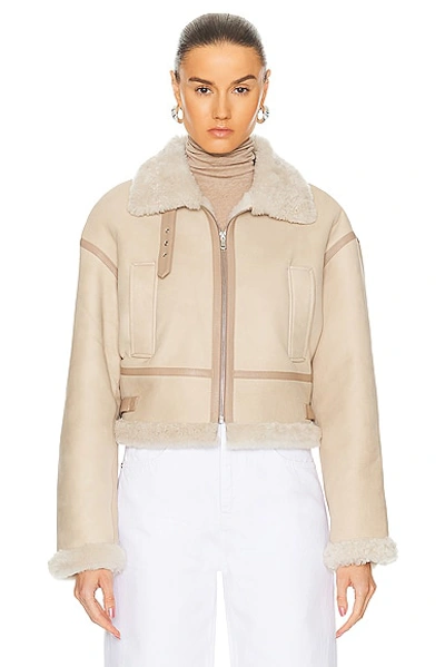 Shop Nour Hammour Marco Jacket In Cream & Ivory