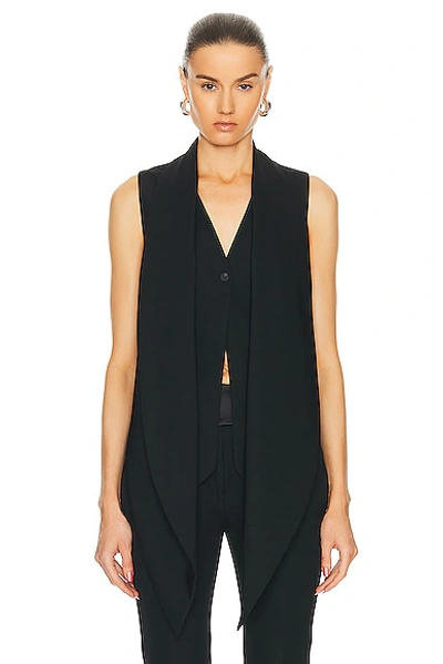 Shop Ferragamo Suit Scarf Vest In Nero