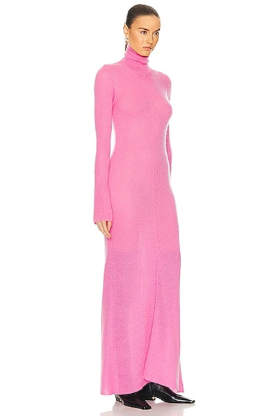 Shop Zeynep Arcay Soft Touch Turtleneck Maxi Dress In Pink