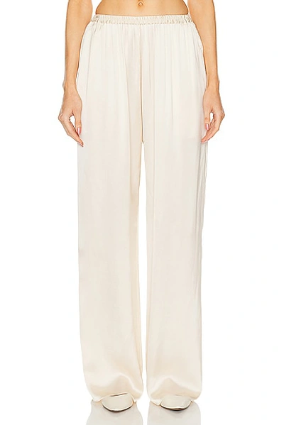 Shop Matteau Relaxed Satin Pant In Ivory
