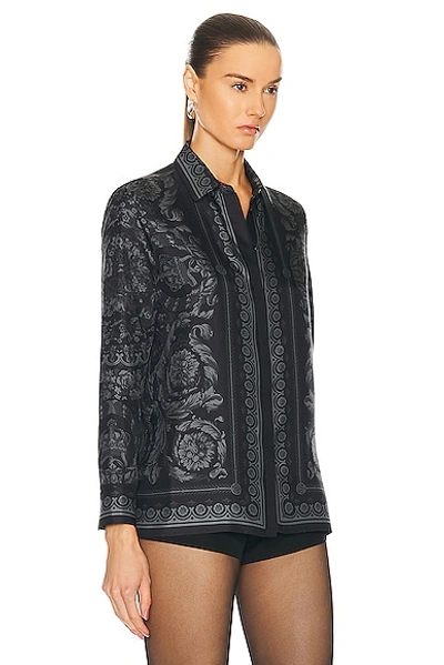 Shop Versace Formal Shirt In Black