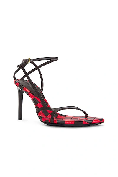 Bottega Veneta Leaf Ankle Strap Sandal In Fondant & Vernice