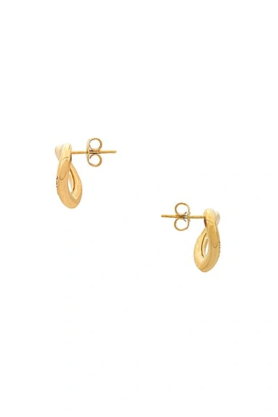 Shop Versace Circle Earrings In Gold