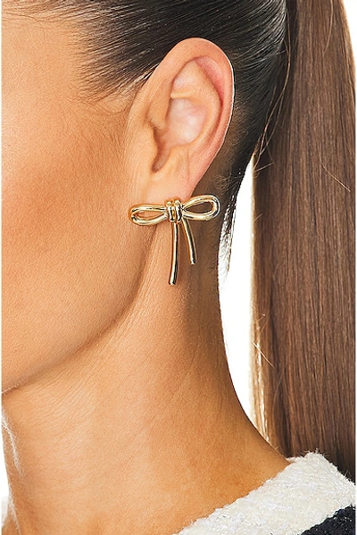 Shop Valentino Bow Earrings In Oro
