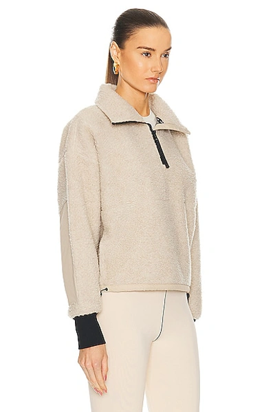 Shop Canada Goose Simcoe Fleece 1/4 Zip Sweater In Light Tan