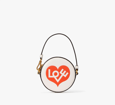Shop Kate Spade New York Heart Embossed Convertible Coin Purse In Cream