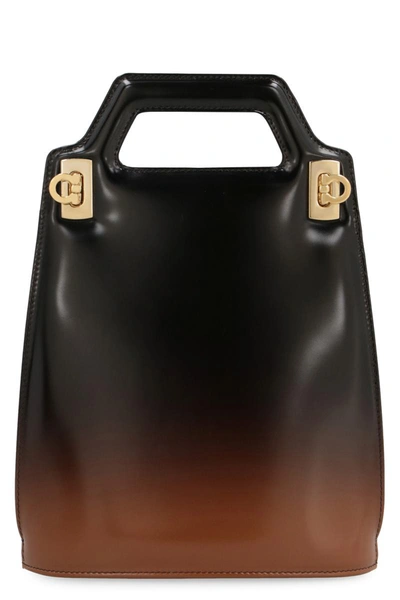 Shop Ferragamo Wanda Leather Mini Bag In Multicolor