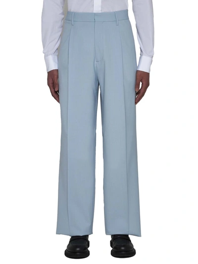 Shop Lardini Trousers In Clear Blue