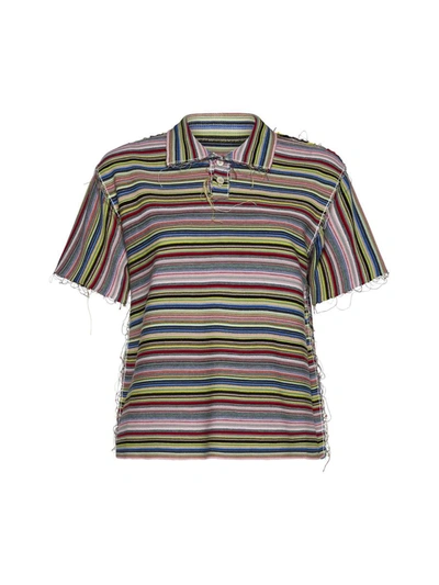 Shop Maison Margiela T-shirts And Polos In Stripes Color Mix