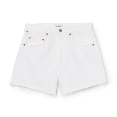 Shop Citizens Of Humanity Annabelle Long Relaxed Shorts In Gloss