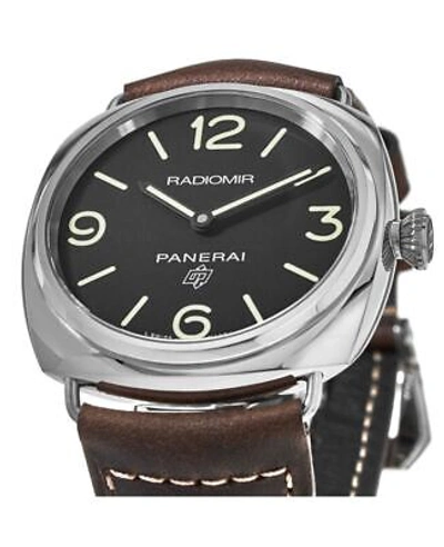 Pre-owned Panerai Radiomir Base Logo 45mm Black Dial Men's Watch Pam00753