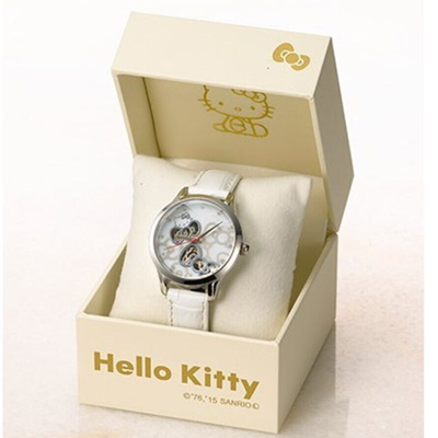 Pre-owned Seiko Hello Kitty Automatic Luxury Watch 11 Diamonds & Mother-pearl Dial In Box