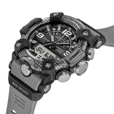 Pre-owned Casio G-shock Ggb100-8a Mudmaster X Carbon Quad Sensor Watch Army Black