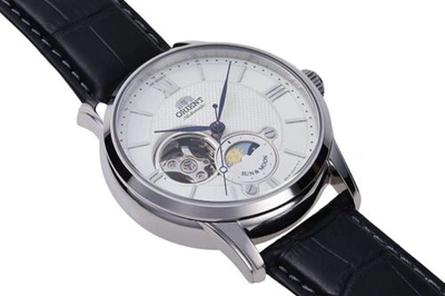 Pre-owned Orient Classic Sun&moon Rn-as0003s Semi-skeleton Mechanical Men's Watch
