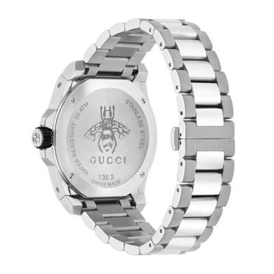 Pre-owned Gucci Ya136221 Men's Dive Black Dial Quartz Watch