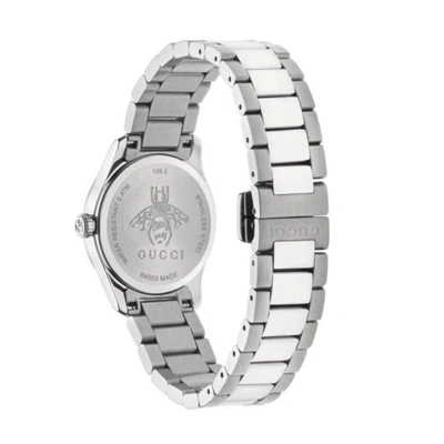 Pre-owned Gucci Ya1265045 Women's G-timeless Silver-tone Dial Quartz Watch