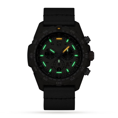Pre-owned Luminox Bear Grylls Xb.3757.eco Men's Watch Quartz Chronograph Green Strap