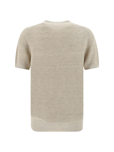 Shop Brunello Cucinelli T-shirt In Oyster+grigio Chiaro