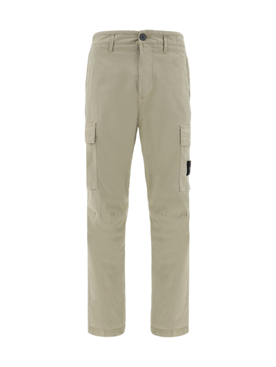 Shop Stone Island Tapered Pants In Sabbia