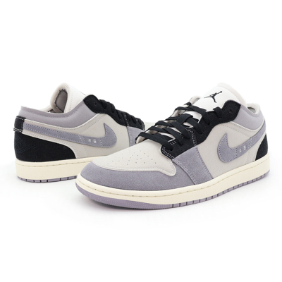 Pre-owned Nike Dz4135-002  Air Jordan 1 Low Se Craft Inside Out Cement Tech Grey (men's) In Gray