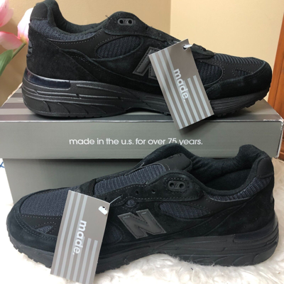 Pre-owned New Balance Balance 993 Men's Sneaker In Triple Black Mr993tb