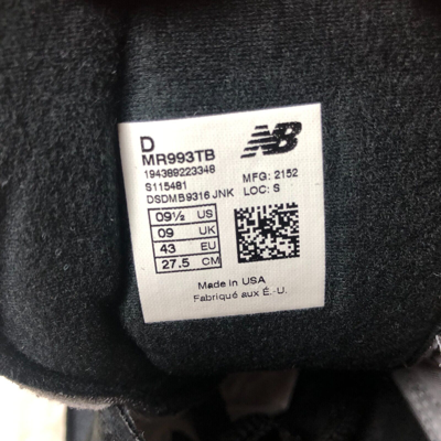 Pre-owned New Balance Balance 993 Men's Sneaker In Triple Black Mr993tb