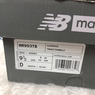 Pre-owned New Balance Balance 993 Men's Sneaker In Triple Black Mr993tb