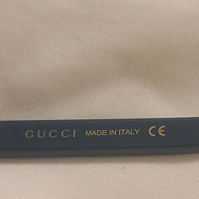 Pre-owned Gucci Gg0468s 57mm Square Sunglasses In Shiny Solid Teal In Brown