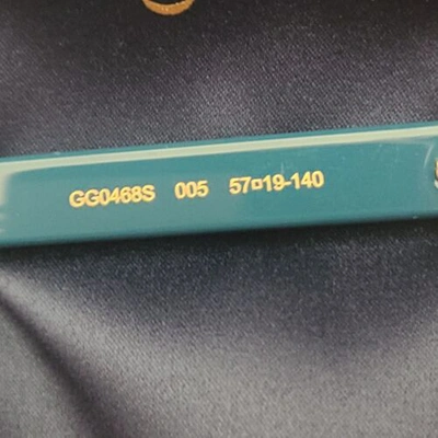 Pre-owned Gucci Gg0468s 57mm Square Sunglasses In Shiny Solid Teal In Brown