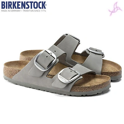 Pre-owned Birkenstock Flip-flops & Slippers  Arizona_big-buckle Narrow Width Women's Grey In Gray