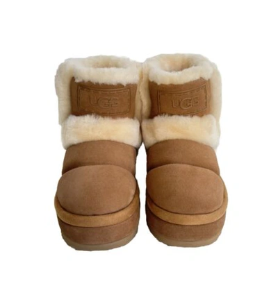 Pre-owned Ugg Classic Chillapeak Chestnut Spill Seams Platform Boots Us 7 / Eu 38 / Uk 5 In Brown