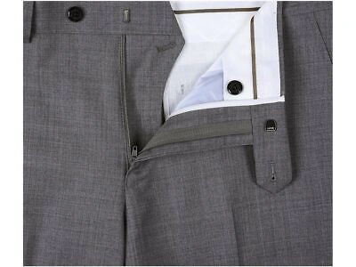 Pre-owned Renoir Men  Suit Separate Super 140 Wool Two Button Classic Fit 508-3 Dark Gray In See Title
